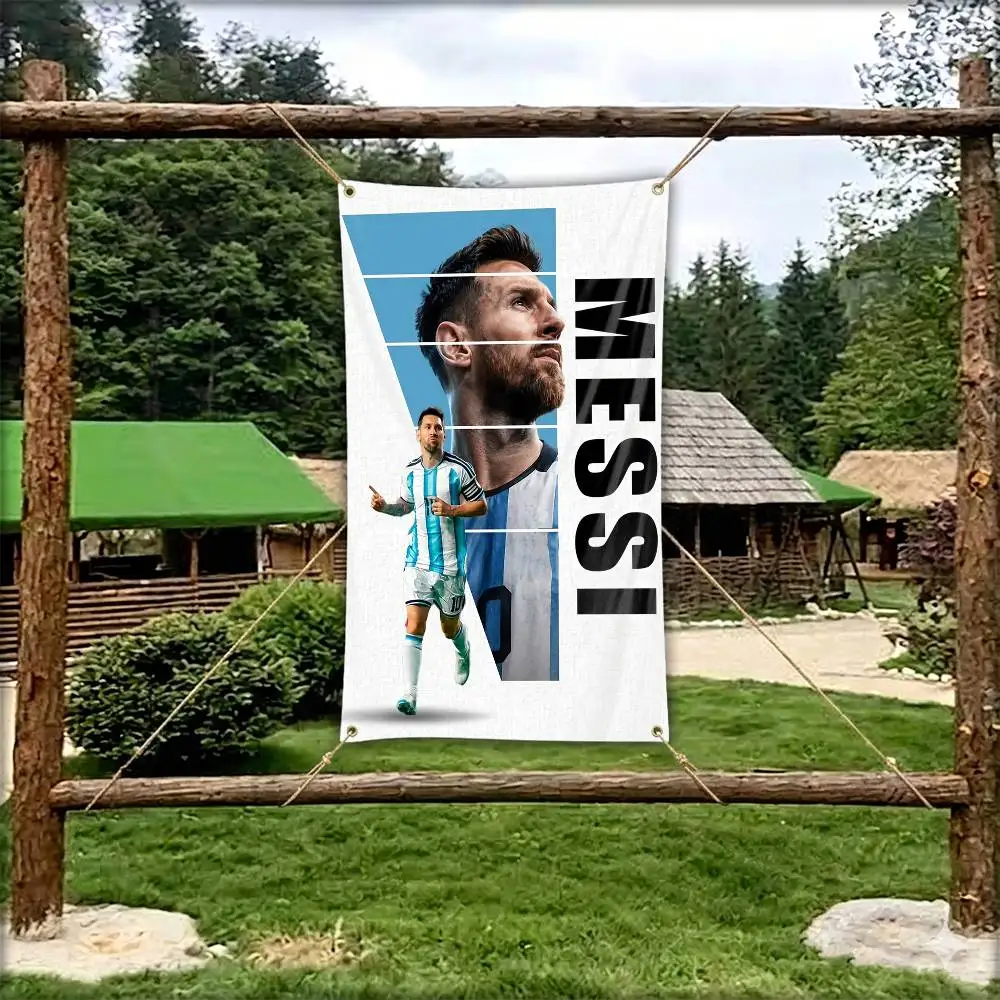 GOAT-Leo Messi-10 Artistic Flag Tapestry Banner for Bedroom Living Room Outdoor Camping Custom