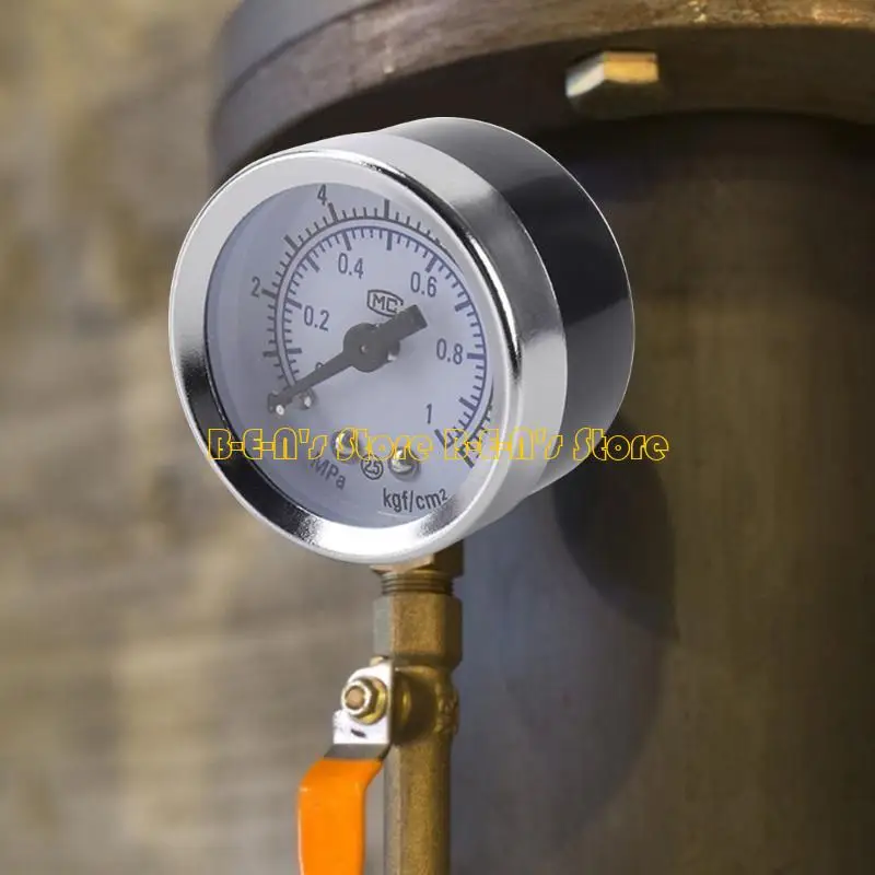 Y1AD Pressure Gauge 0-1.0MPa / 0-10kgf/cm² Brass Thread Gauge Shatter-proof Gauge
