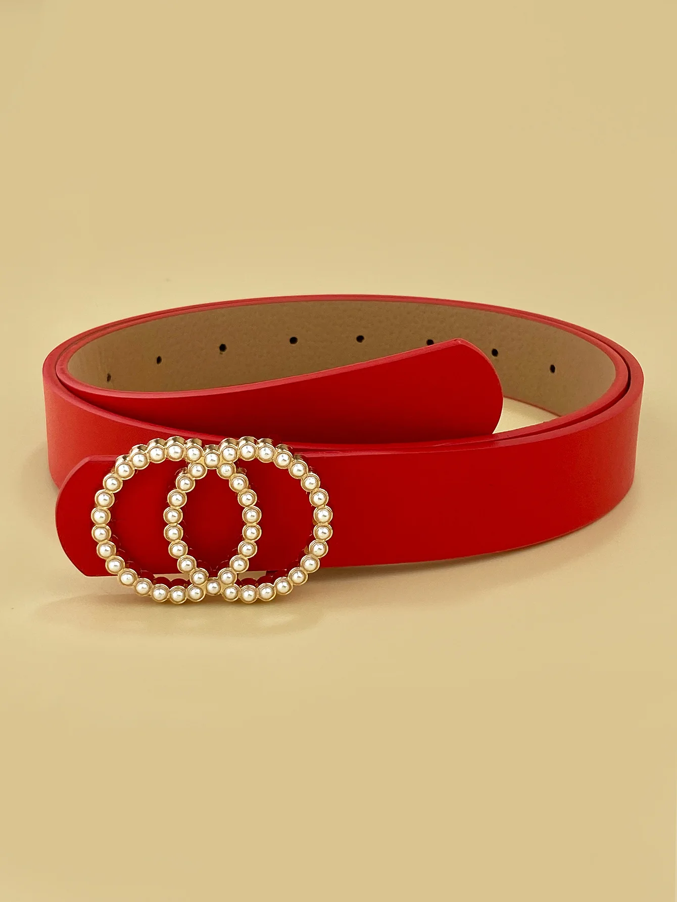 أزياء المرأة الجوف خارج مزدوجة جولة الذهبي مشبك حزام عارضة الجينز حزام الخصر المرأة الإكسسوارات مصمم حزام، للهدايا المثالية