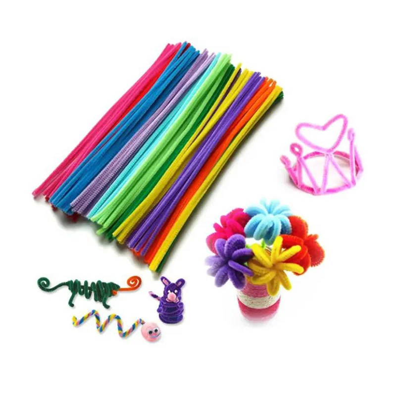 

New 1200pcs Chenille Stems Pipe Rush Strips For Christmas Decorations Rush Sticks Wholesale DIY Kids Creative Toy Craft Supplies