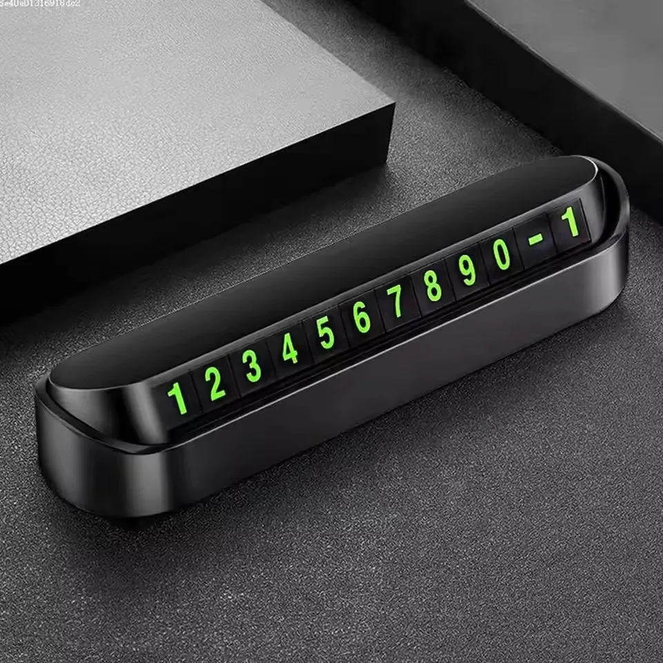 Luminous Car Temporary Parking Card Phone Number Card Plate Telephone Number Hidden Car Park Stop  Automobile Accessories