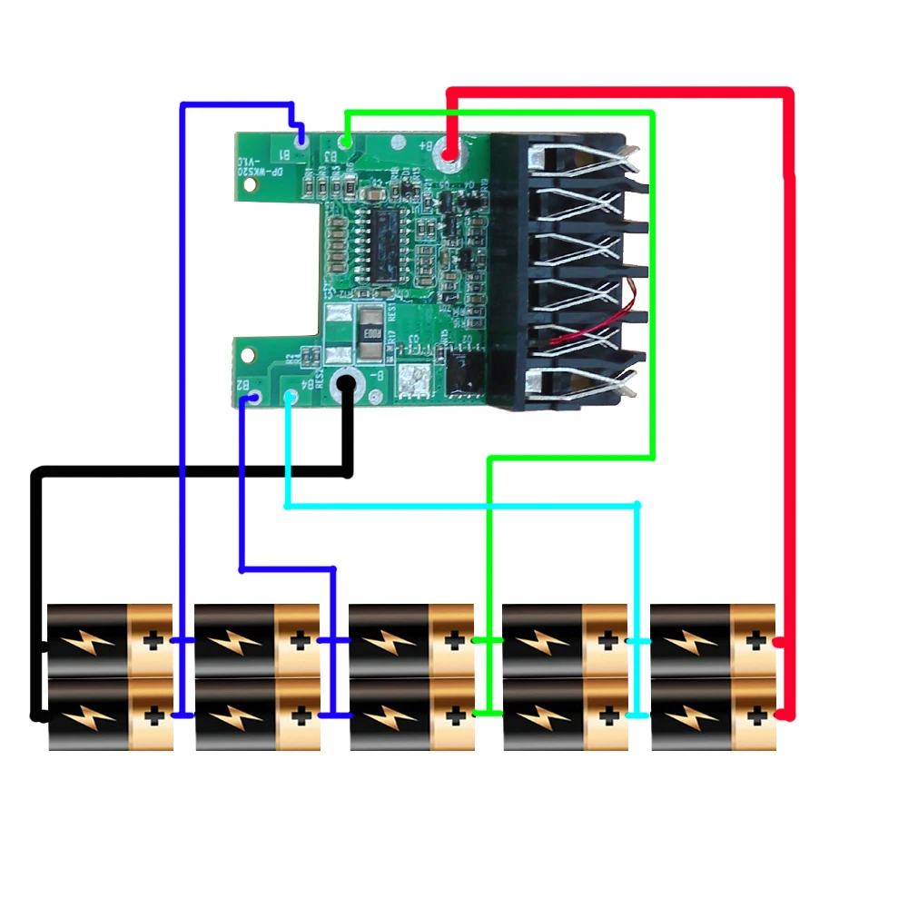 Doscing WA3578 Battery case With PCB BMS Circuit Board for worx 20V DIY Capacity Lithium Electric Tool WU268 WA3525 WA3512