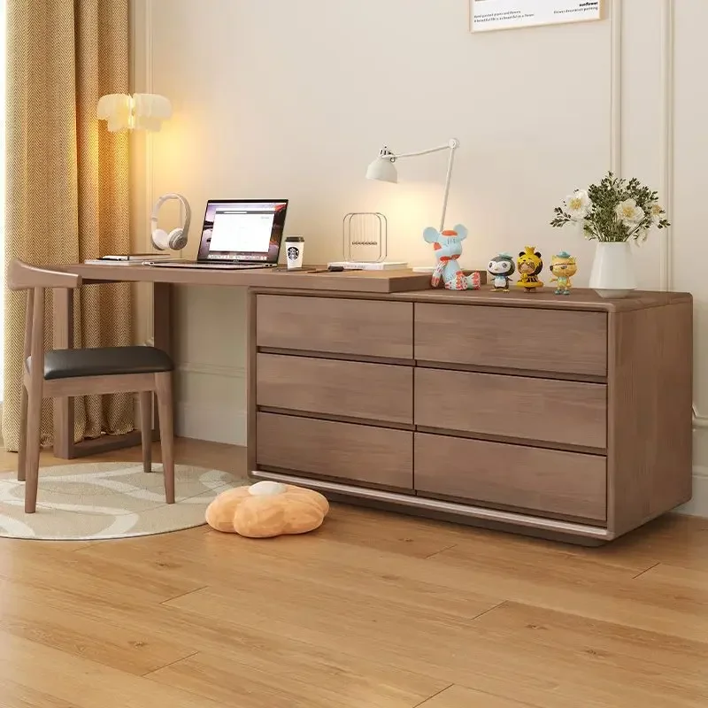 

Makeup Vanity Desk with Lighted Sliding Mirror & Jewelry Organizer Makeup Dressing Table with 6 Drawers Penteadeira Camarim