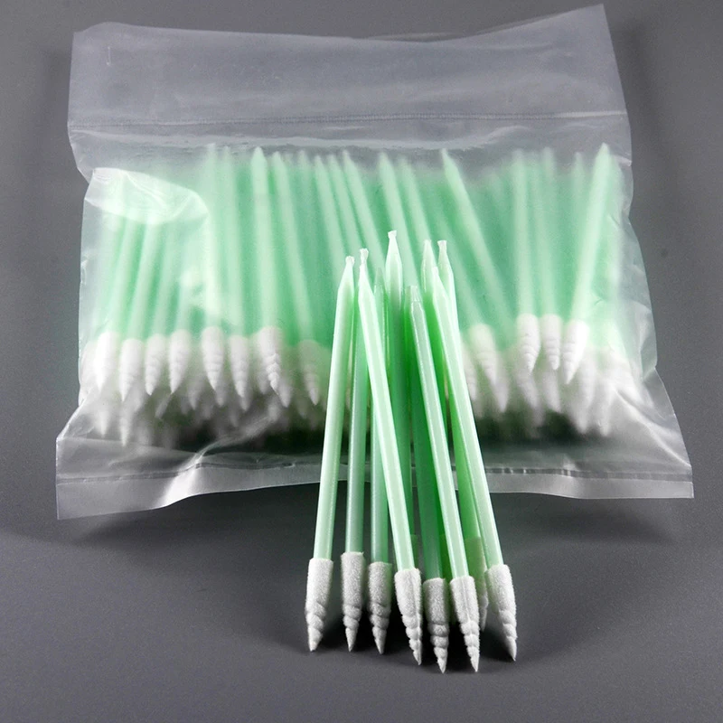 100Pcs/Pack Small Pointed Tips Cloth Head Cleaning Swab Lint Dust Free Sticks For PCB Board Electronics Small Area Camera Optica