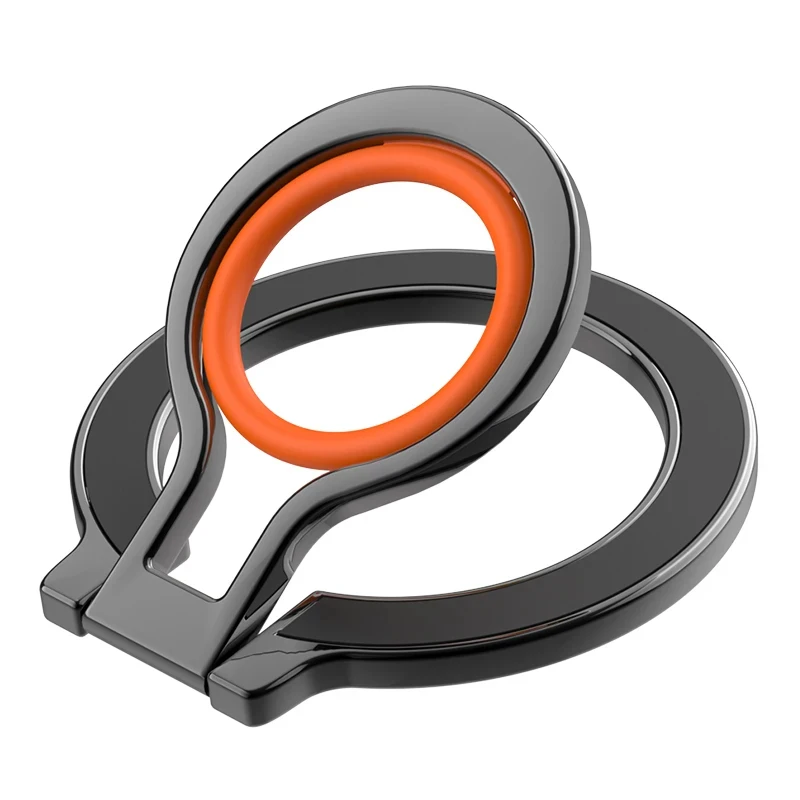 Cell Phone Metal 360 ° Rotation Finger Ring Strong Magnetic Stand for Magsafe Folding Magnet Holder for iPhone 17 16 15 Samsung