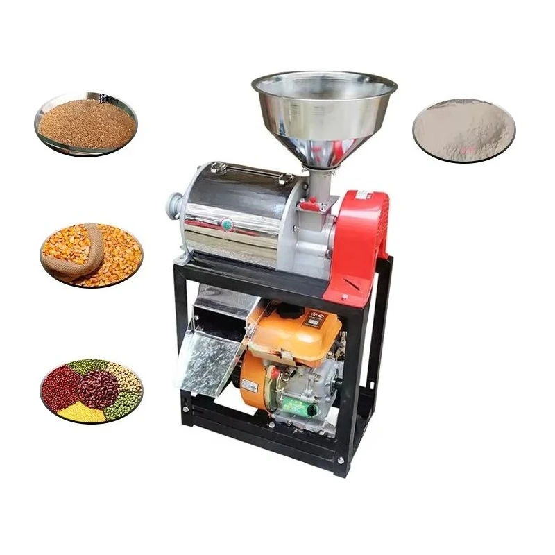 Mini Noodle Making Equipment Grinder & Dehull Machine Home Use Wheat Rice Flour Milling Grinding Milling Machines