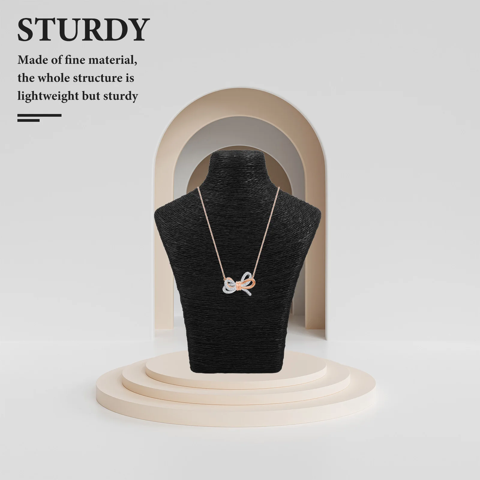 

Necklace Display Stand Organization Model Rack Jewelry Earrings High Density Foam Holder