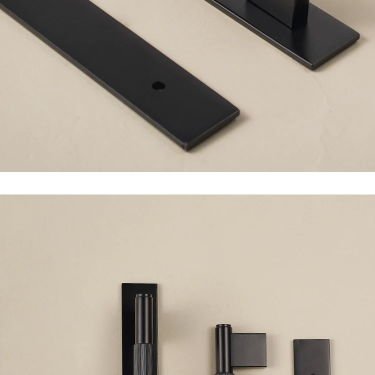 Dooroom Massiver Messinggriff in Schwarz mit Geradlinigem Muster, Moderner Stil, Schrank- und Kühlschranktürgriff, Schubladenknöpfe, Hardware-Griffe – Detail 12