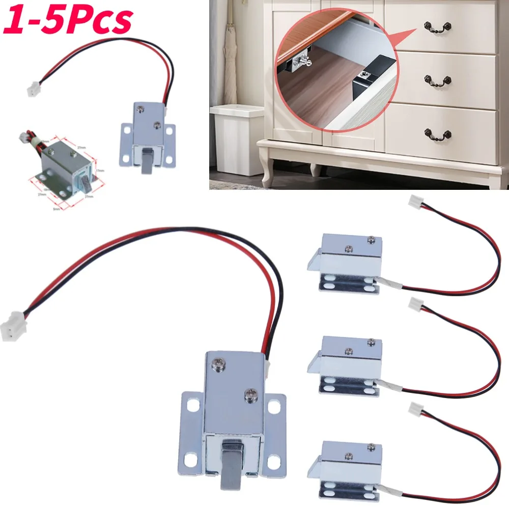 DC 12V Electric Lock Cylinder Anti-vibration Universal Electric Solenoid Lock Low Power Consumption for Schools Factories Banks