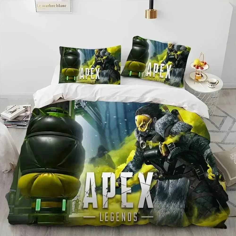 A-Apex Legends Game Gamer Cartoon Bedding Set Bedroom Soft Modern Bedspreads Comefortable Duvet Cover Quilt Cover And Pillowcase