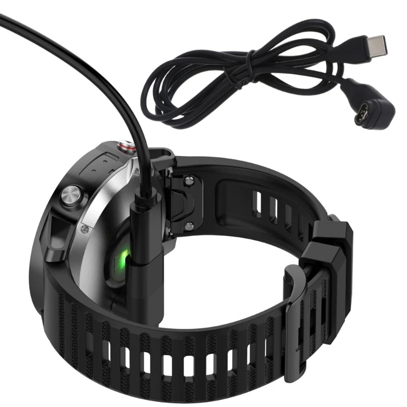 USB C / Type C/ USB كابل شحن ل Garmin Fenix 5 7 7S 7X 6 6S 6X برو Venu 2 255 955 935 945 ساعة USB شحن شاحن الحبل