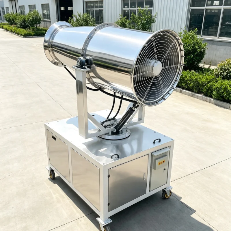 Mist Cannon Sprayer Industrial Water Mist Blower Automatic Rotation Equipment For Open Pit Yard Odor Elimination Air Cleaning