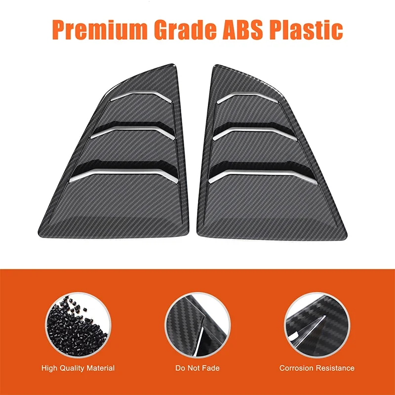 

Для Nissan 370Z 2009-2020 жалюзи для заднего стекла, аксессуары для вентиляции и дыхания заднего стекла автомобиля, АБС-Азиатский черный шт.