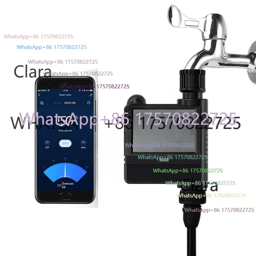 

Clara Tools StoreHose Faucet ZigBee Watering Timer Sprinkler Smart Valve Irrigation System Alexa Google 1/2' 3/4' Adjust Wa