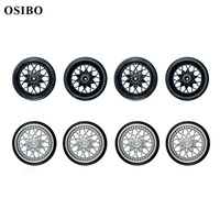 4pcs/set High-quality Plastic Drift Tires Bald Tyres Wheel Hub Kits for WPL D12 D42 RC Truck Modification Parts Children Toys