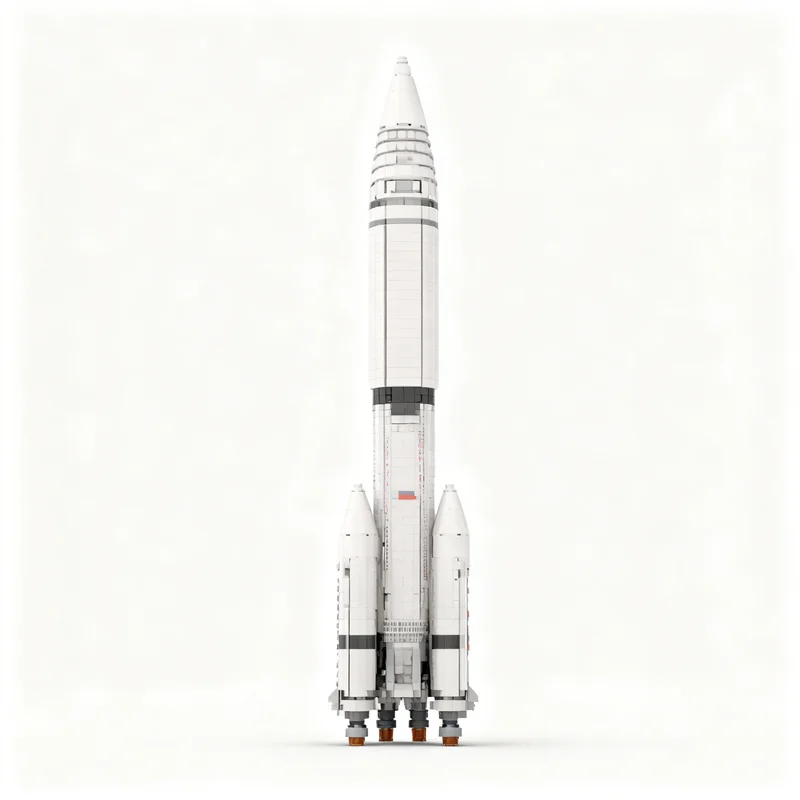5630pcs MOC Space Saturn V MLV-25L Two-Stage 12 Meter Payload Fairing. Model Building Blocks Toys Architecture Christmas Gift