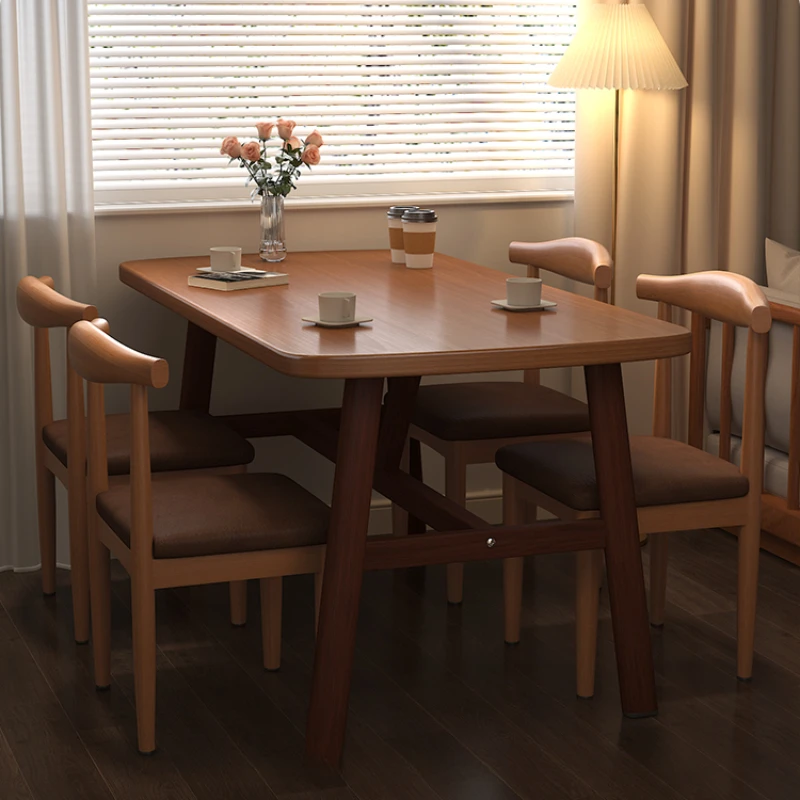 Tavolo da pranzo semplice e impermeabile in legno di qualità moderna Nuovo nel salotto Tavolini da caffè Apartmen Design Center Mesas De Jantar Furniture