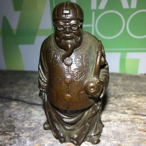 Money Shopkeeper: Fushou Old Landlord Yiben Wanli Table Tea Pet Desktop Buddha Statue Incense Stove Collection