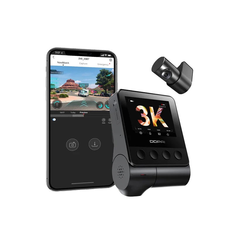

DDPAI New Z40 3K Dvr Dual Camera Car Dash Cam Car Dvr Full Hd 1944P Night Vision Car Black Box Full Hd Driving Recorder