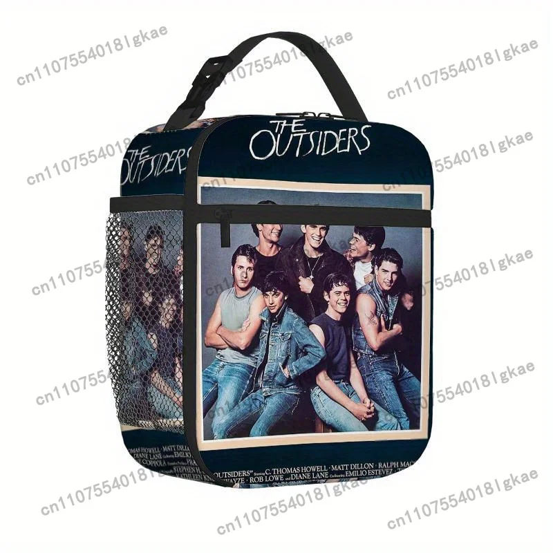 1pc The Outsiders Movie-Themed Lunch Box Bag - Iconic 80s Teen Cast (Matt Dillon, Emilio Estevez) Design, Reusable Thermal Coole