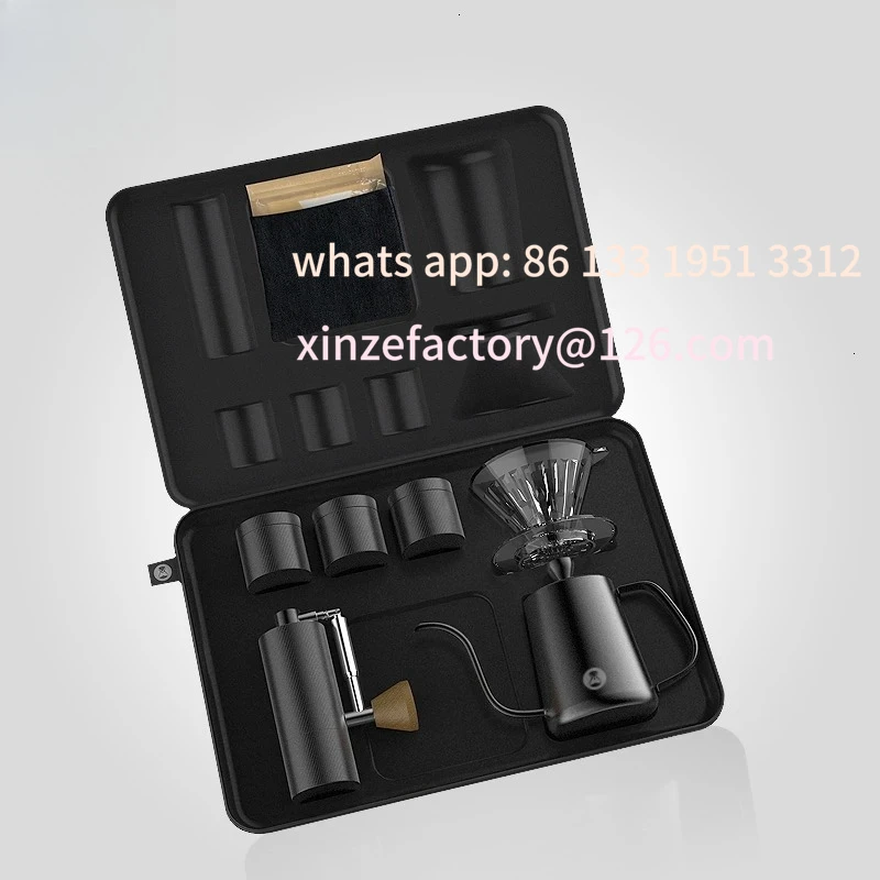 Customizable TIMEMORE Store NANO 3 Coffee Grinder Maker Handbag Suits Utensils 6Piece Set Black Portable  For Kitchen Home Trave