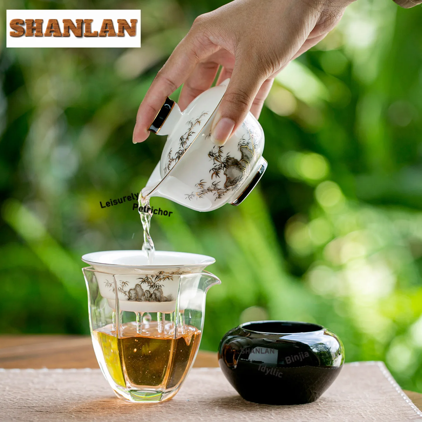 Taihu حجر الخيزران اليشم الخزف فاصل الشاي Infusor الفاخرة مصفاة شاي موزع صنع الشاي تصفية درينكوير الحلي #4