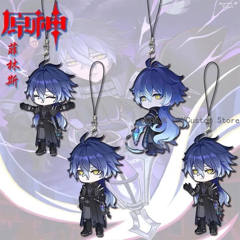 

2026 аниме Kyryll Chudomirovich Flins Genshin Impact, ремешок для телефона, брелок для ключей, цепочка для телефона, подвеска на рюкзак, подарок на день рождения