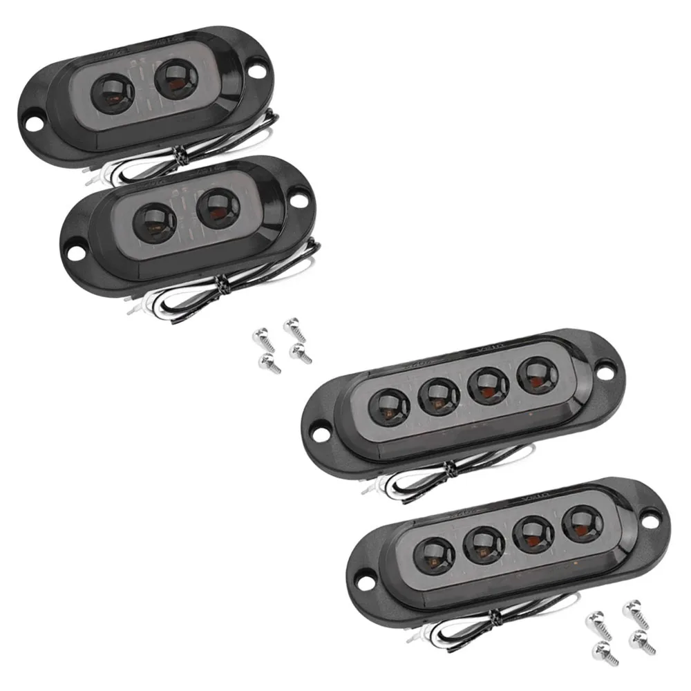 

2PCS 2/4LED Side Marker Clearance Light Truck Side Marker Light Grill Turn Signal Position Light For Van Pickup Lorry Bus Boat