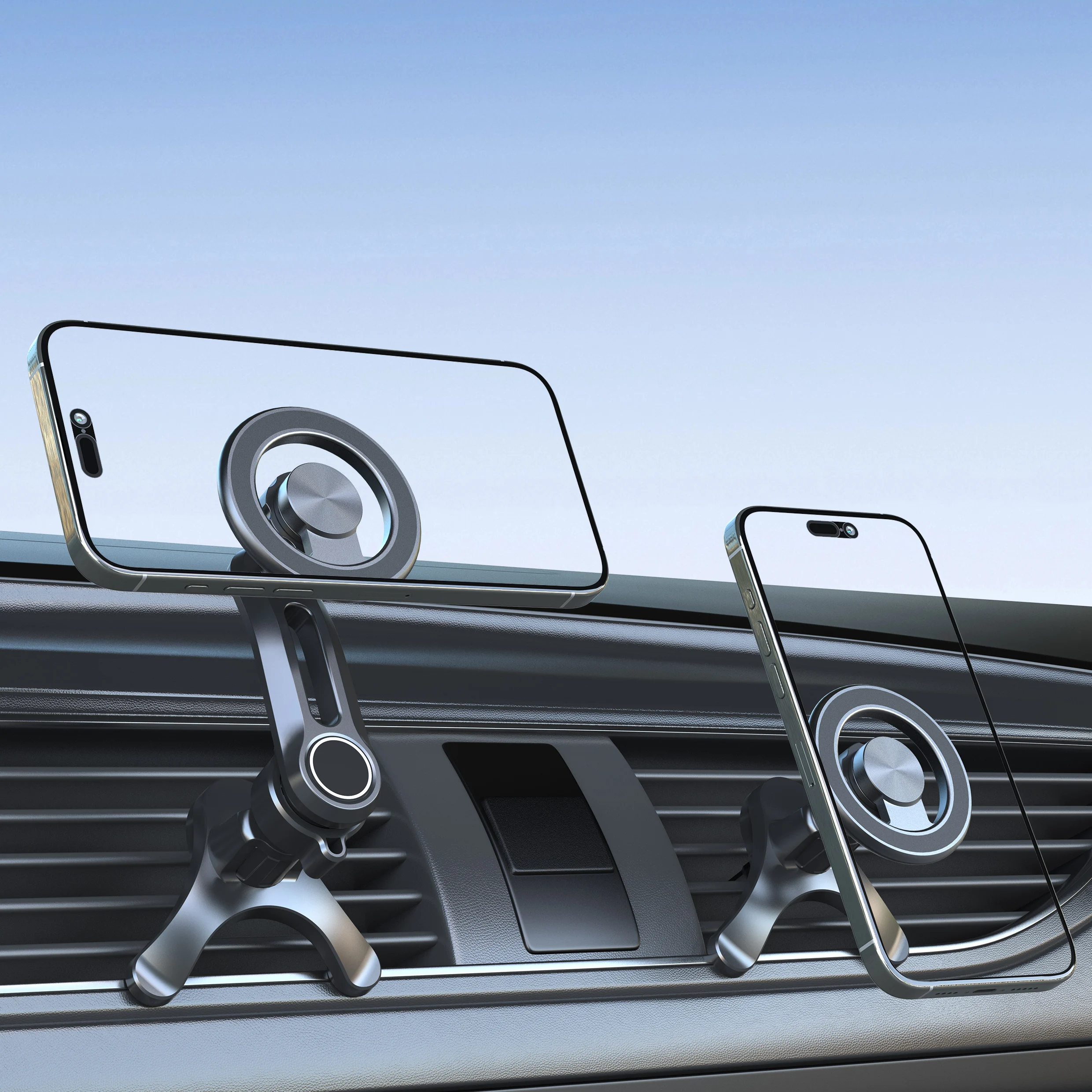 Lüftungsschlitz-Handyhalterung fürs Auto mit Metallhaken und Magnetbefestigung, kompatibel mit iPhone 17/16/15/14/13 Serie und allen Smartphones – Detail 16