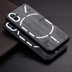 Case for Nothing Phone 1 one Nothing Phone1 funda bamboo wood pattern Leather phone cover Luxury coque for nothing phone 1 case