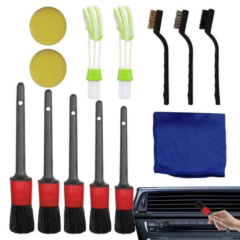 

Car Detailing Duster Cleaning Kits Automotive Crevice Wash Brush Set Brush Detail Supplies Car Interior Cleaning Brush Car