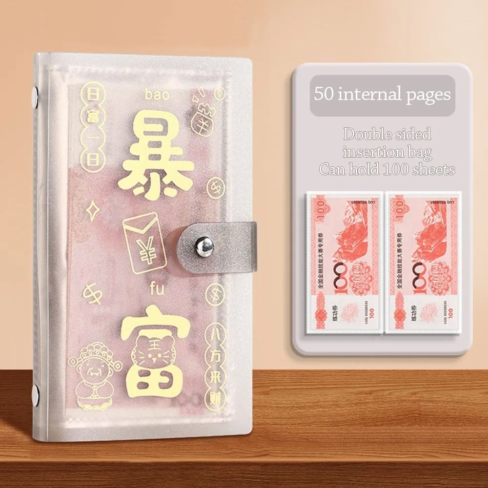 New High Quality Get Rich Overnight 100 Envelopes Money Saving Challenge PVC Save Money Savings Binder Waterproof Portable