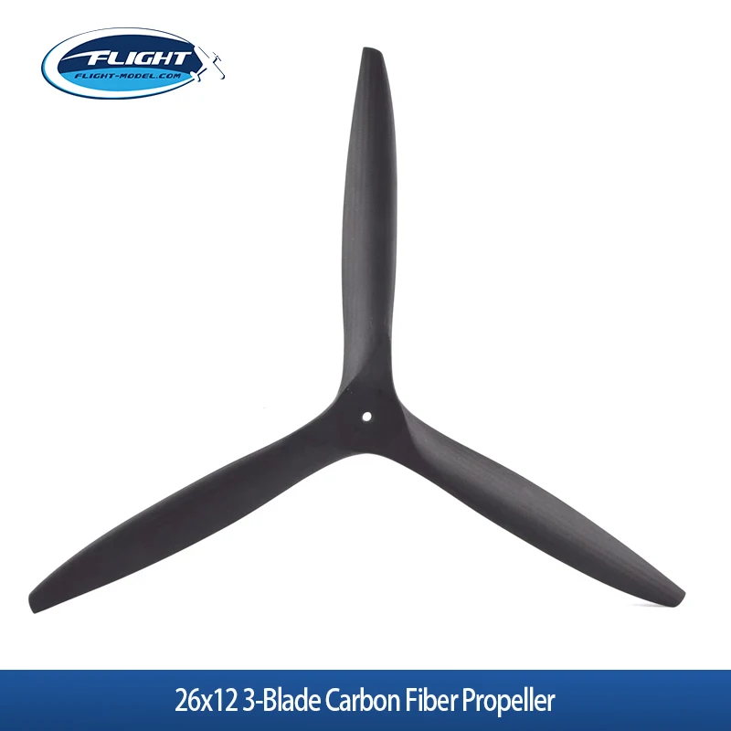 TFL 26x12 3-Blade Carbon Fiber Propeller CW Reverse Prop For Gas RC Airplane Model Replacement Accessory