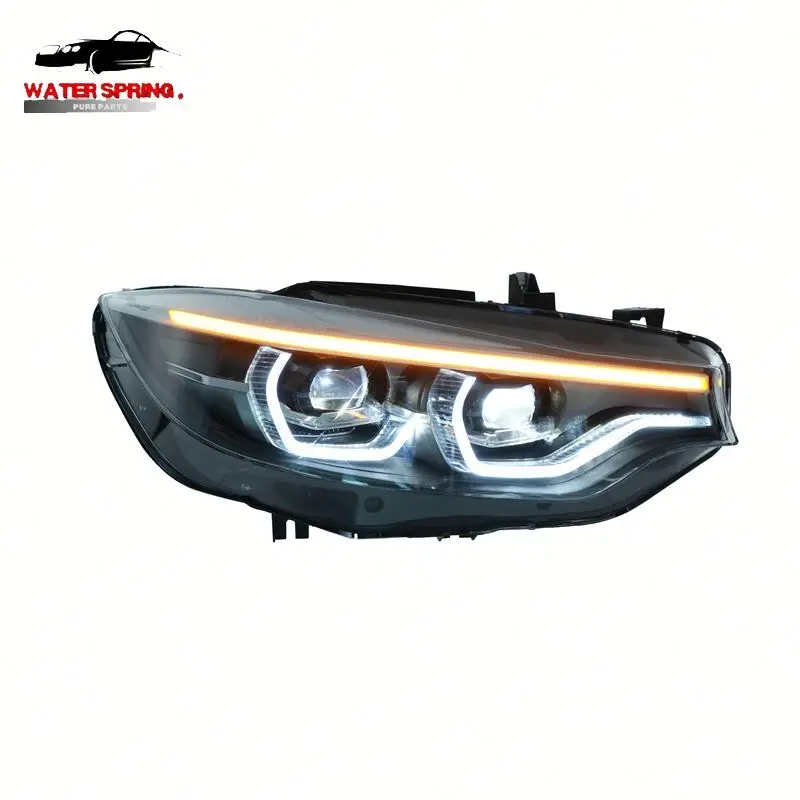 Ikon Style V2 LED Headlight for BMW F32 F80 F82 M3 M4 Double-color 6000K New Upgrade High/Low Fog Signal Lamp