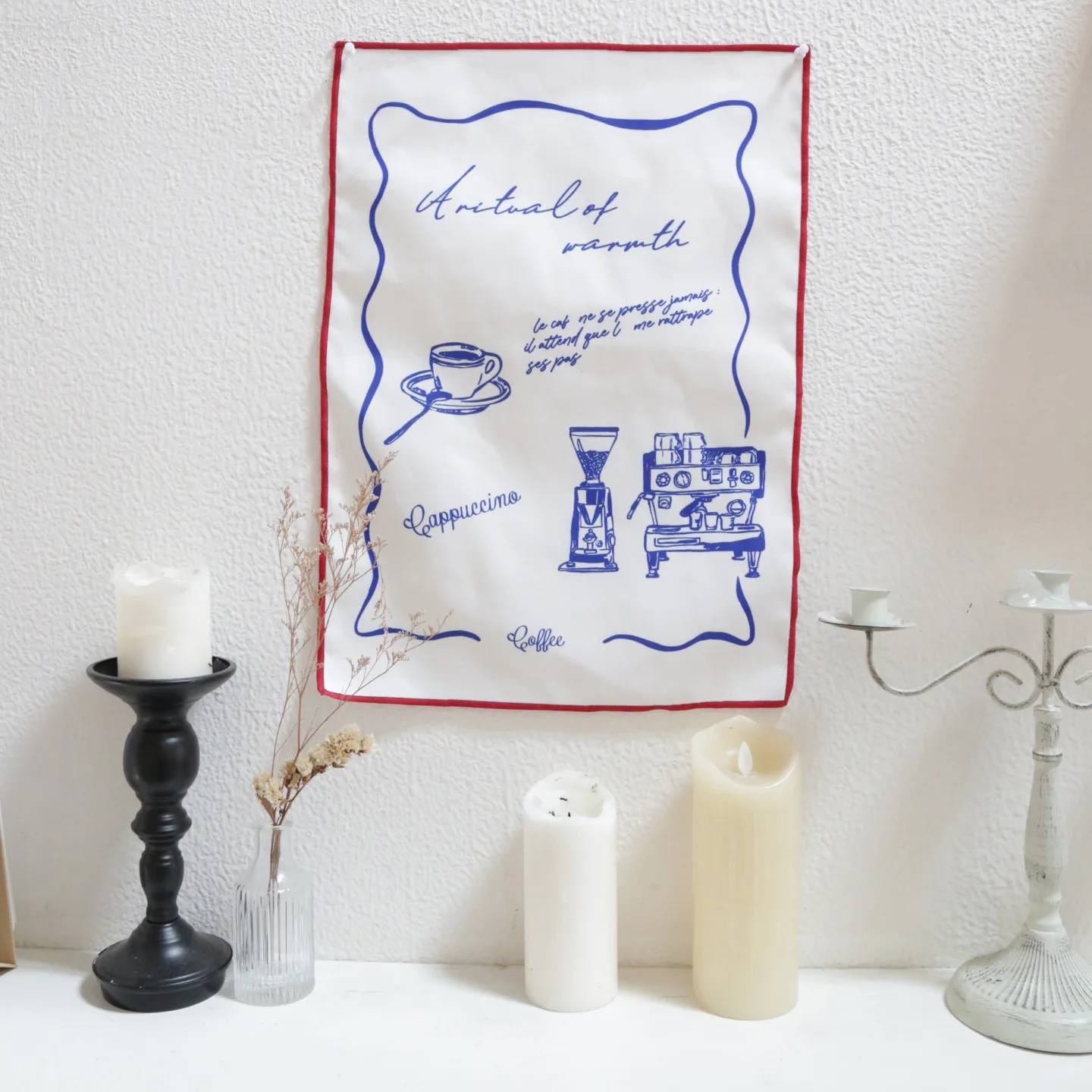 French-style Napkin Hanging Cloth Tablecloth Napkin Placemats Background Cover Cloth Home Decoration Shooting Prop