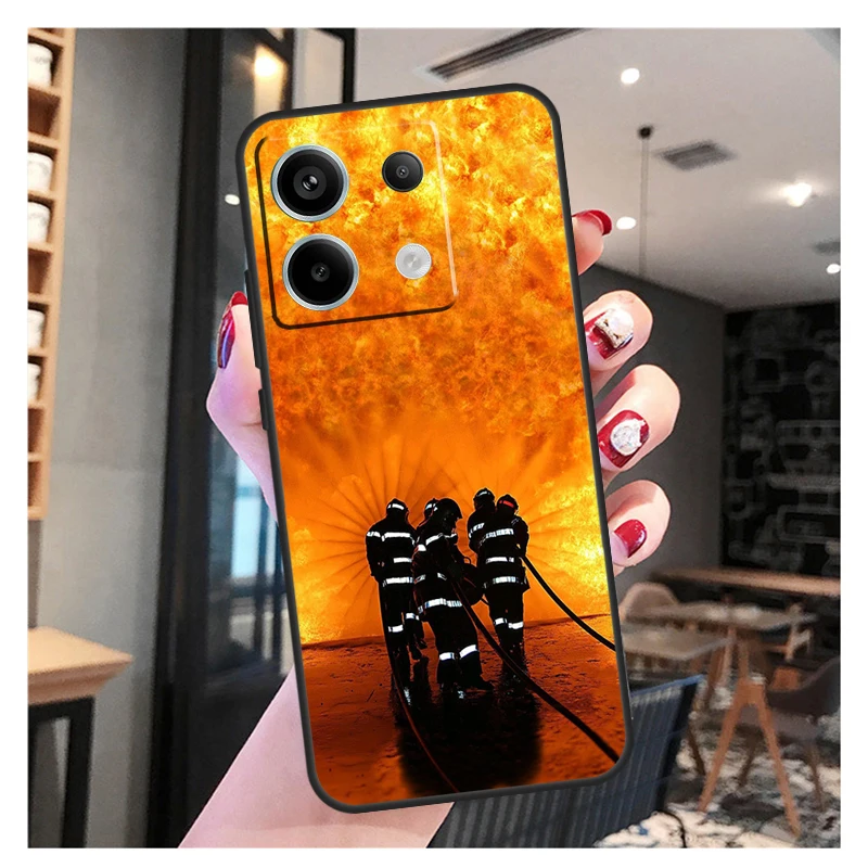 Firefighter Fire Fireman Case For Xiaomi Redmi Note 13 12 10 9 8 11 Pro 12S 11S 10S 9S Remdi 13C 9C 10C 12C Cover