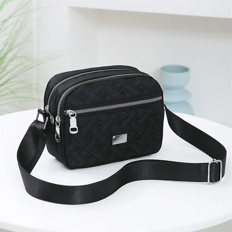 Simple Casual Shoulder Bag Women\'s Oxford Strap Crossbody Bag Ladies With Zip Mobile Phone Pouch Slanting Cross Shoulder Bag