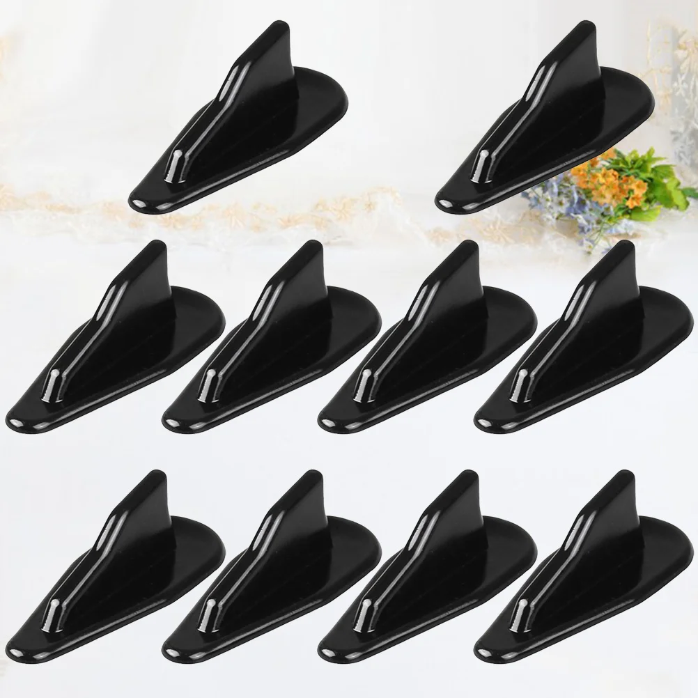 

10Pcs Car Shark Fin Decor ABS Material Stylish Modern Design Easy Install Universal Vehicle Roof Fins Black Car Fin