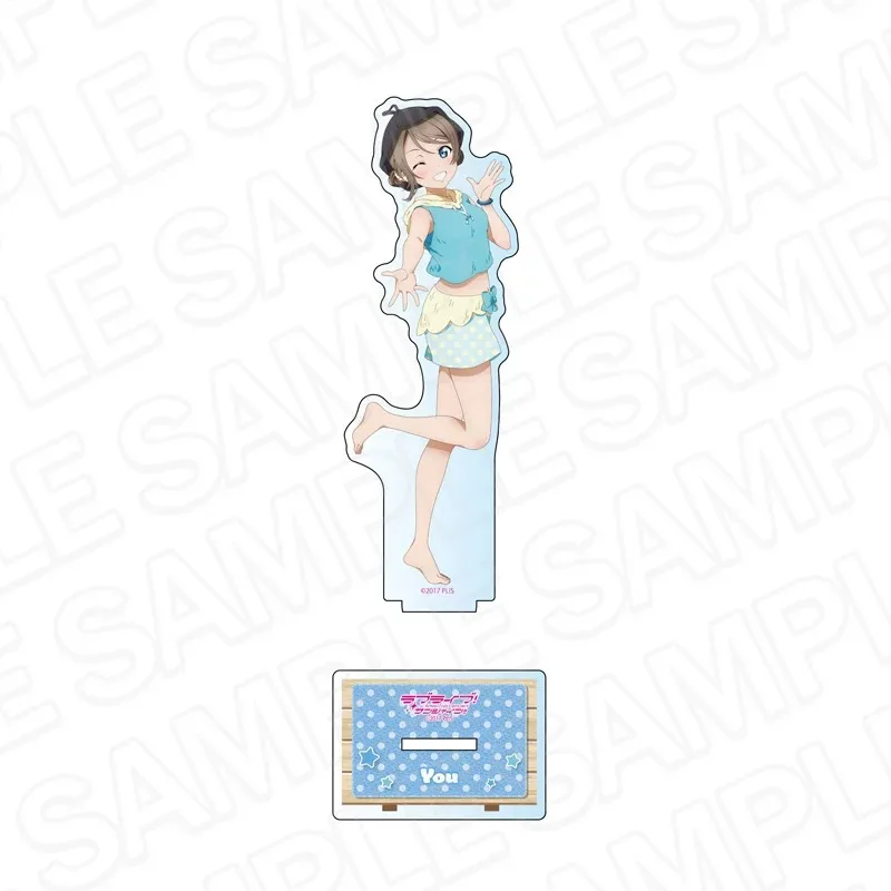 Multimedia Planning Love Live! Sauna Ver Karin Asaka Shizuku Osaka Acrylic Stand Model Plate Keychains Desktop Ornament