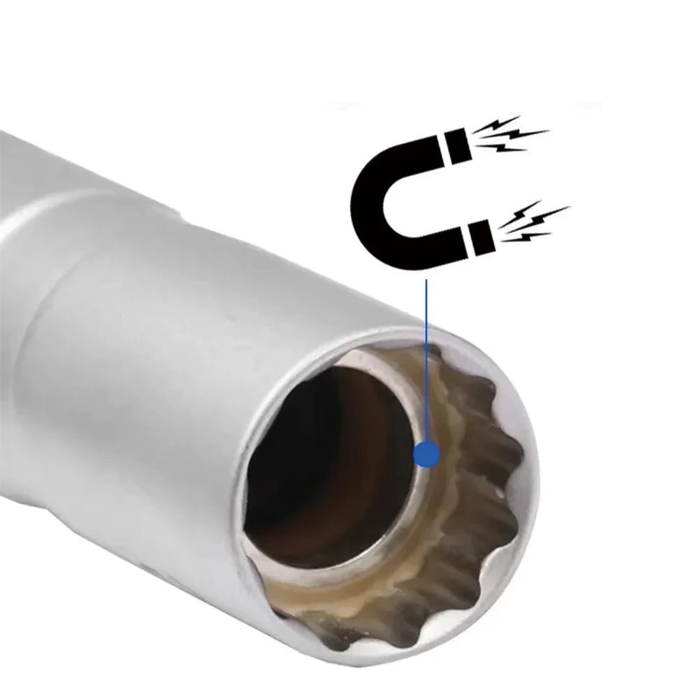 Imagem -06 - Spark Plug Socket Wrench Adapter Grupo Junta Universal com Tomada Magnética Flexível Parede Fina Drive Car Repair Tool 14 mm 16 mm