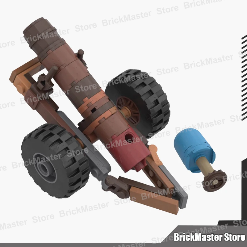MOC Military War Scene Gas Tank Mortar Rocket Launcher Accessories Building Blocks Cannon Army Artillery DIY Bricks Toys Gifts view 2