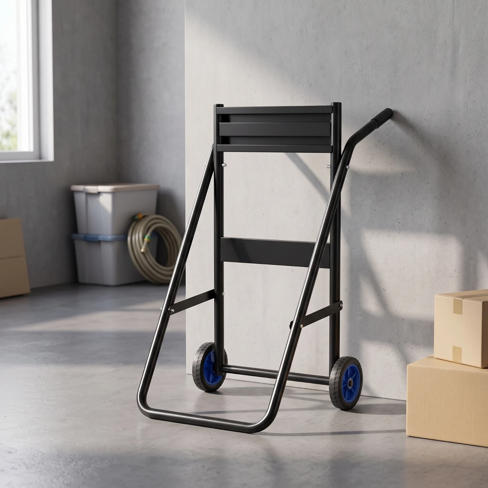 Outboard Motor Trolley Compact Outboard Motor Stand with Wheels Anti-Slip Sturdy for Mechanics, Dockside, Garage
