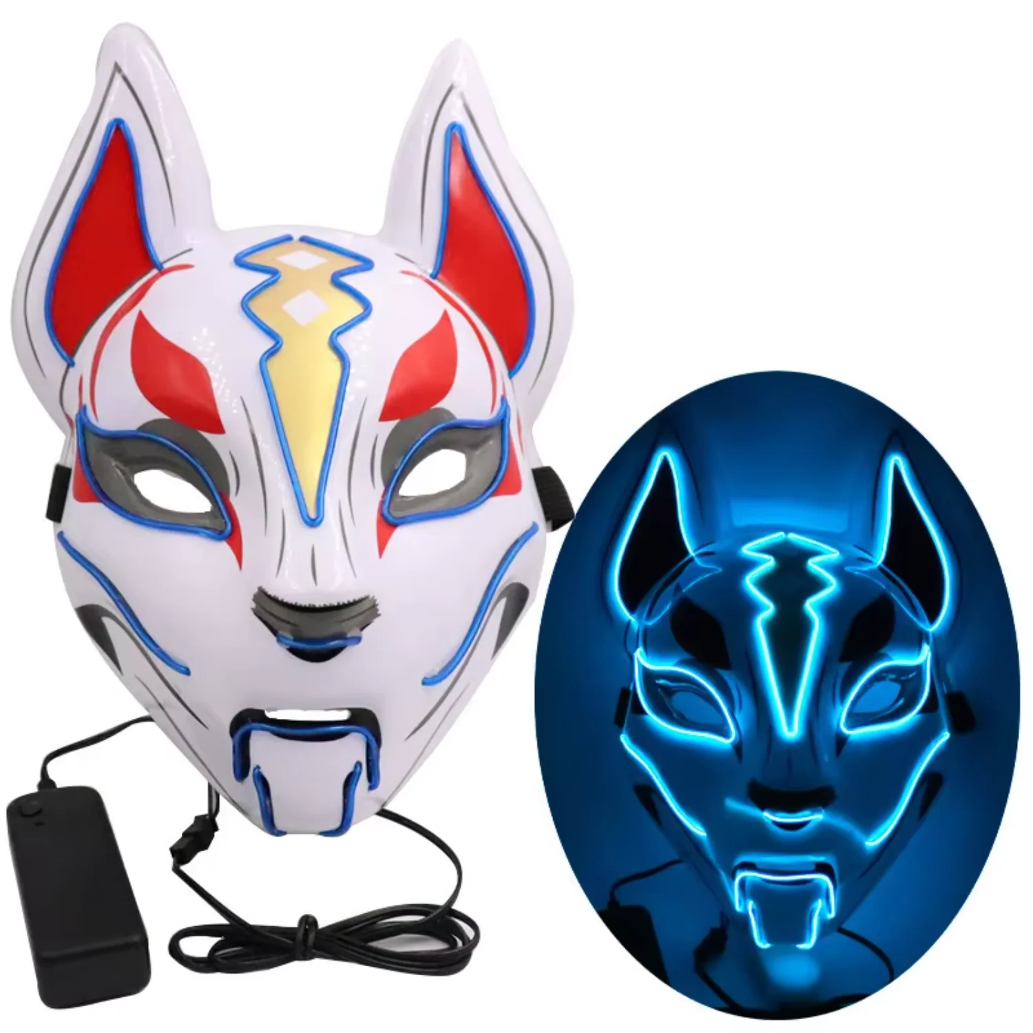 

Glowing Purge LED Mask Halloween Cosplay Silk Mask Festival Props