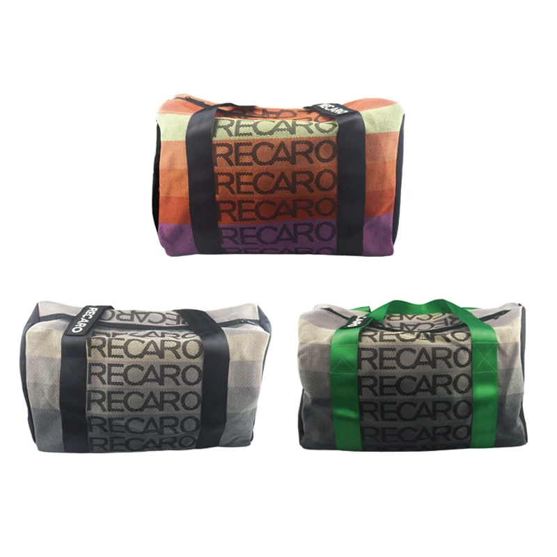 RECAR JDM Style Large Fabric Canvas Handbag Racing Duffle School Bags Outdoor Travel Luggage Bag Seat Harness