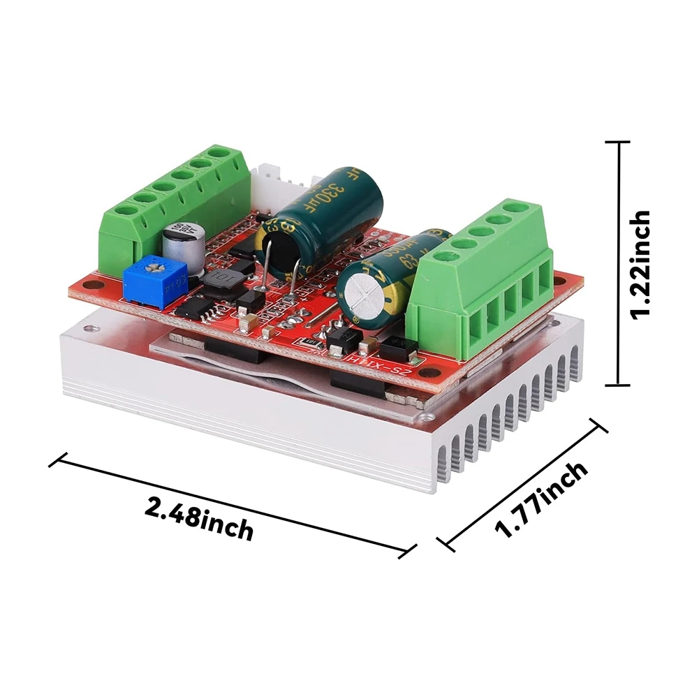 B92B-DC9-60V 400W PWM ตัวควบคุมความเร็วมอเตอร์แบบไร้แปรงถ่าน (2 ชิ้น) บอร์ดควบคุมมอเตอร์พร้อมฟังก์ชันเดินหน้า/ถอยหลัง/หยุด/เบรก