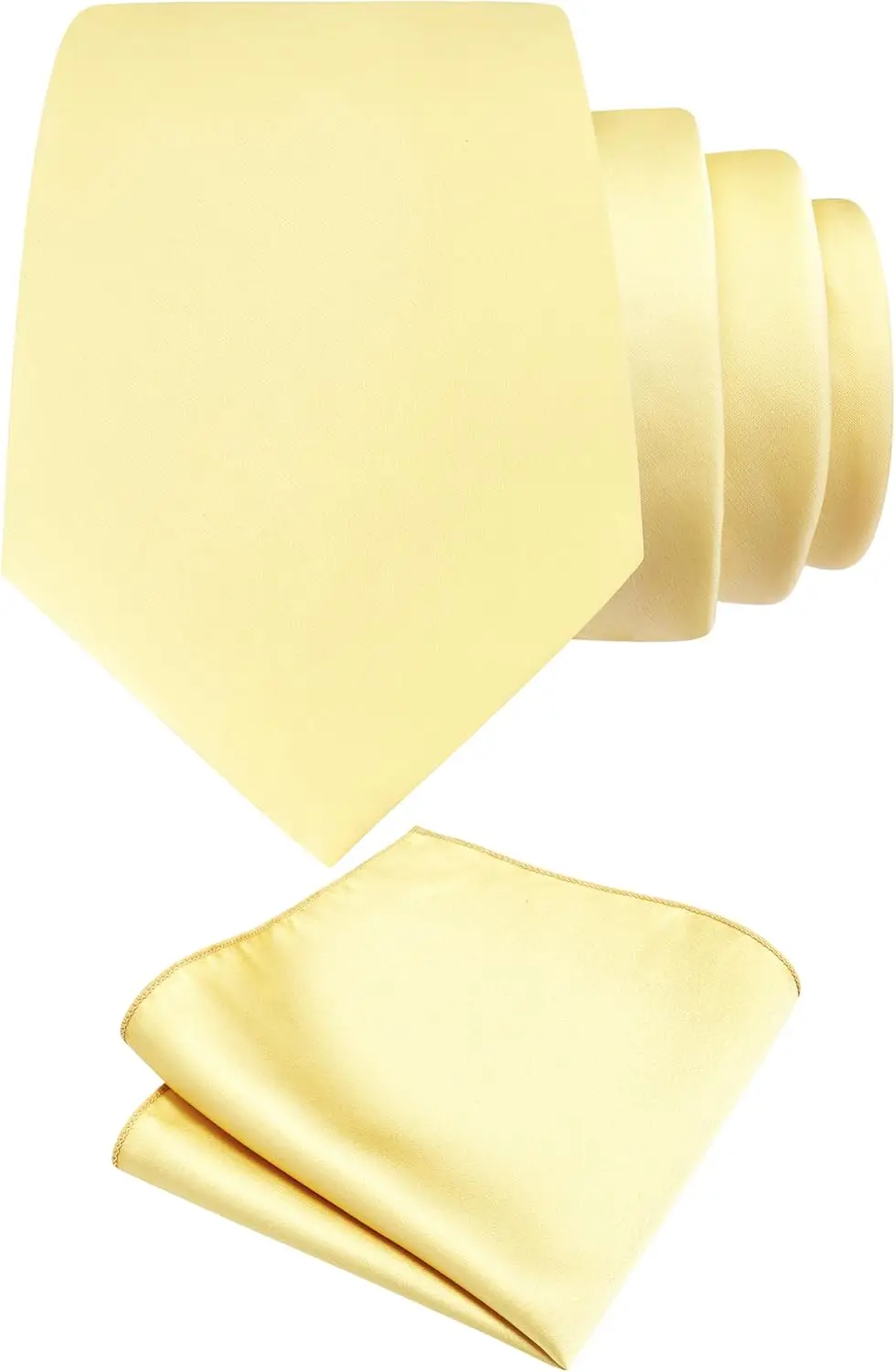 Conjunto de Corbata y Pañuelo de Bolsillo para Hombre de 8 cm (3.15 pulgadas), Color Sólido, en Caja de Regalo