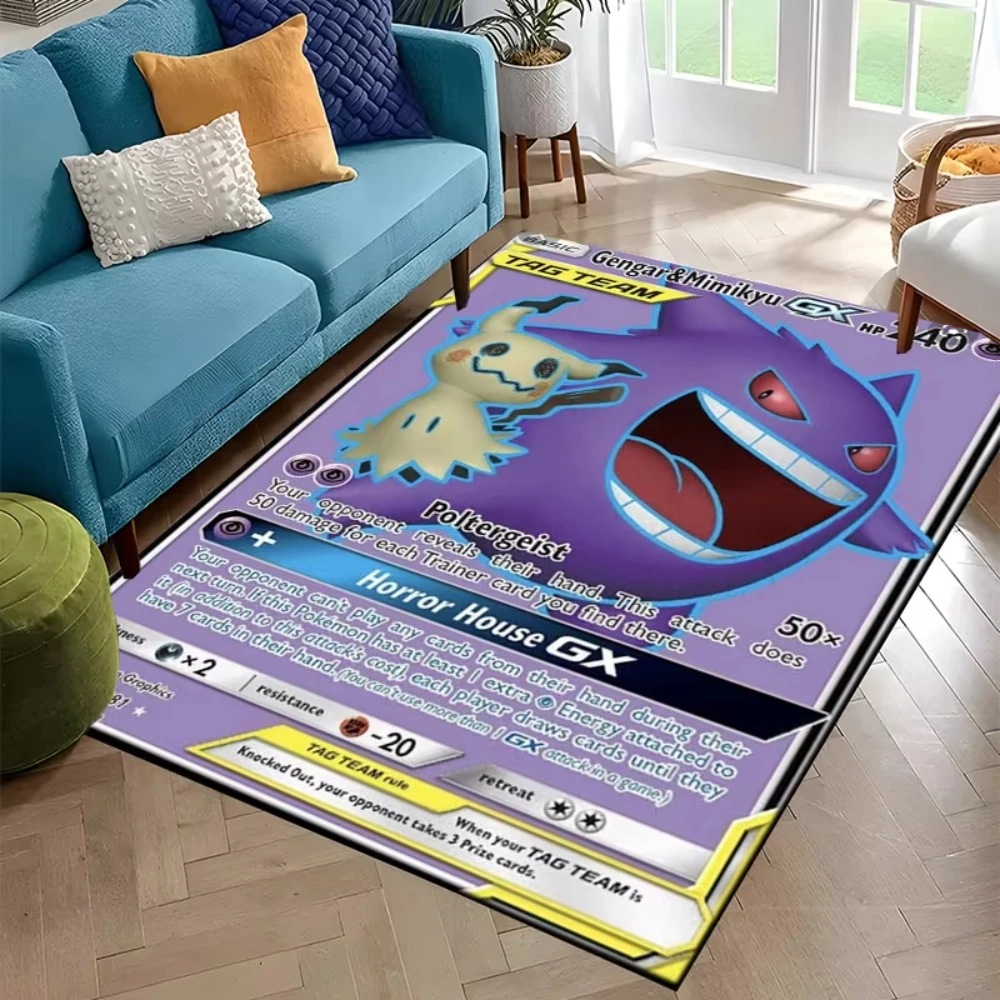 

MINISO Gengar Game Card Themed Carpet for Gaming Room Decor Bedroom Soft Area Rug Living Room Carpet Man Cave Piece Ideal Gift