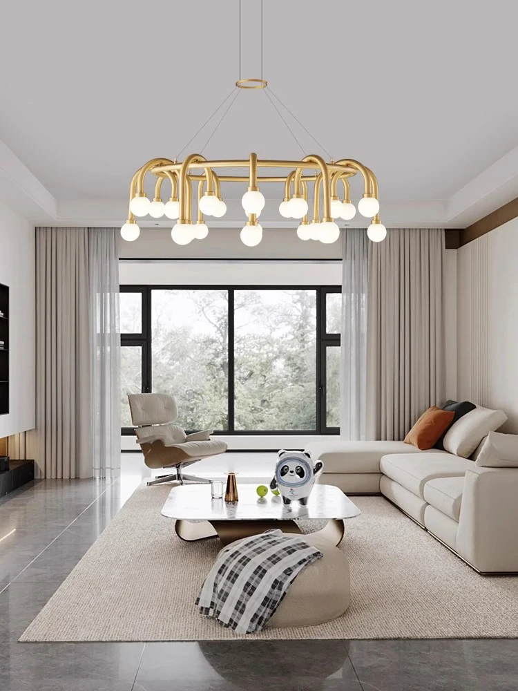 G9 Led Italian Copper Glass Bubble Gold Silver Hanging Lamp 2024 Chandelier Lighting Suspension Luminaire Lampen For Living Room