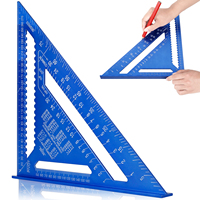 12 inch Triangle Ruler Measurement Tool Aluminium Alloy Carpenter Tools Metric Angle Ruler Speed Square for Woodworking Tools