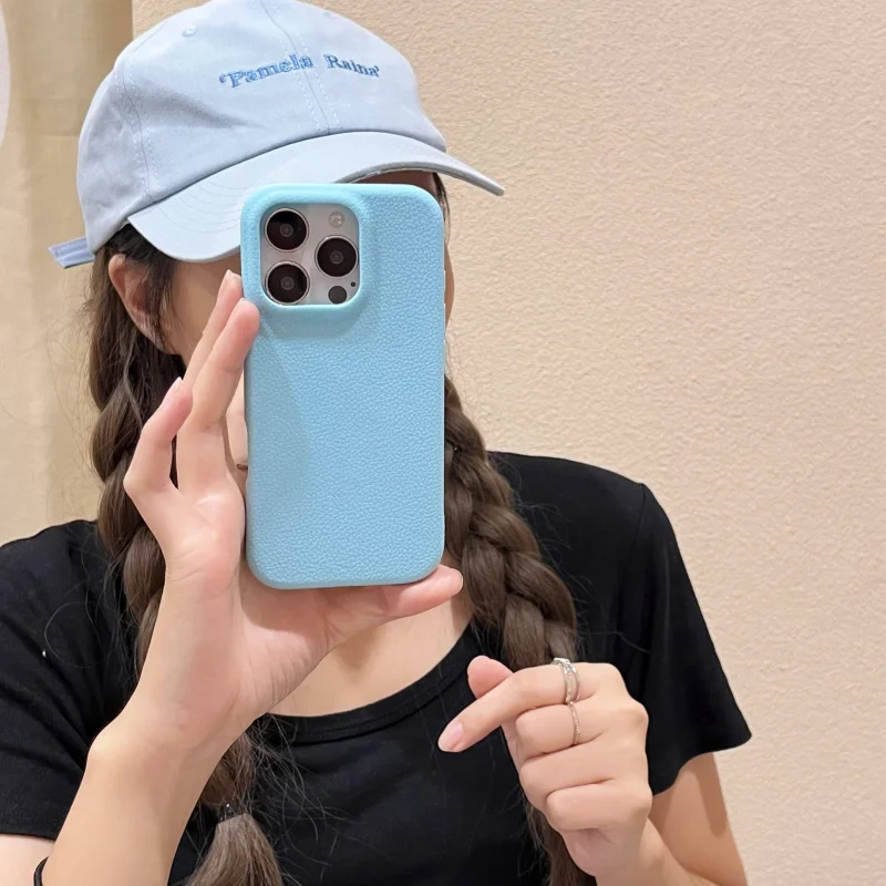 

Lens height increase9Suitable for large pore skin texture15promaxApple phone case, full coverage, simple anti-drop protective co